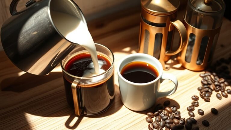 brew coffee add milk