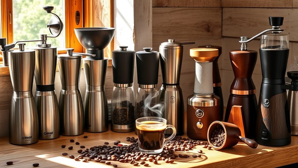 burr grinders ensure consistent flavor