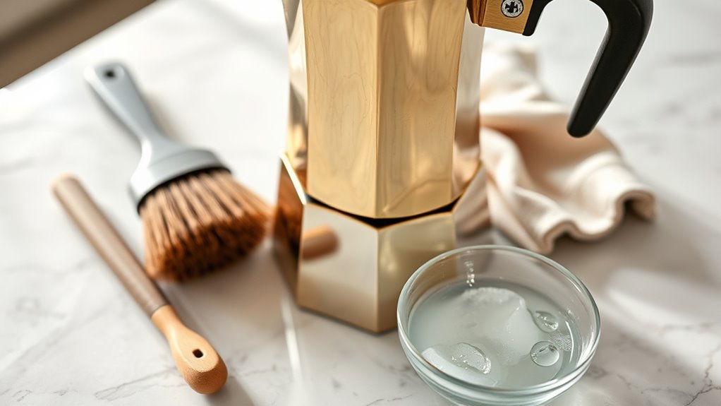 clean coffee pot thoroughly