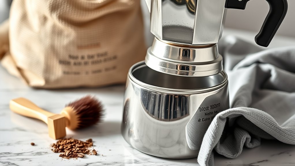 clean moka pot components thoroughly