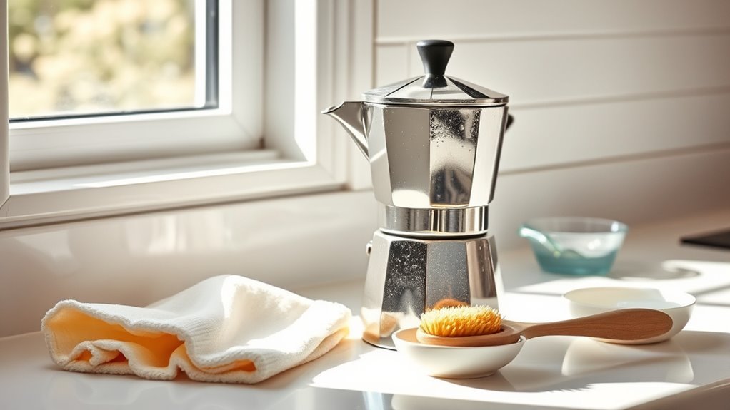 clean neapolitan coffee pot
