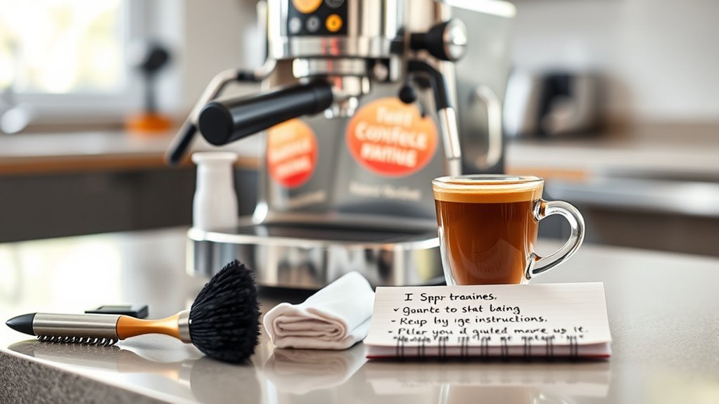 coffee equipment cleaning routine