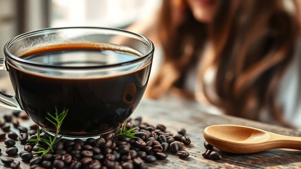 coffee rinse benefits hair health