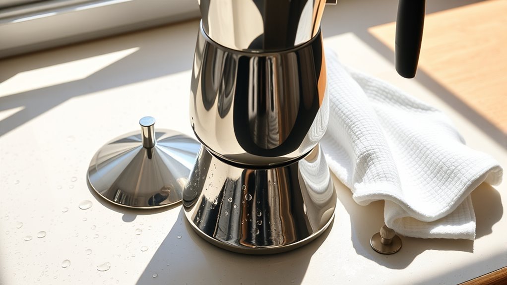 dry components thoroughly and carefully