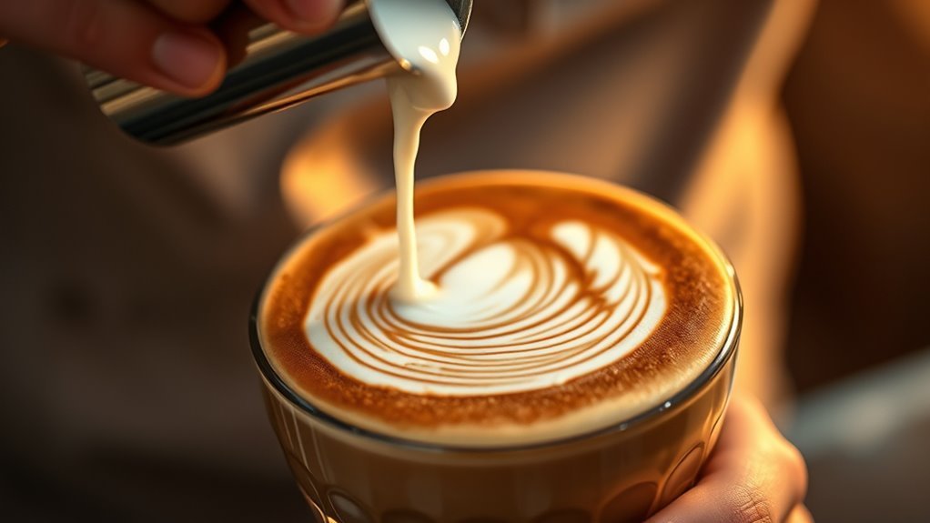 elegant swan latte art