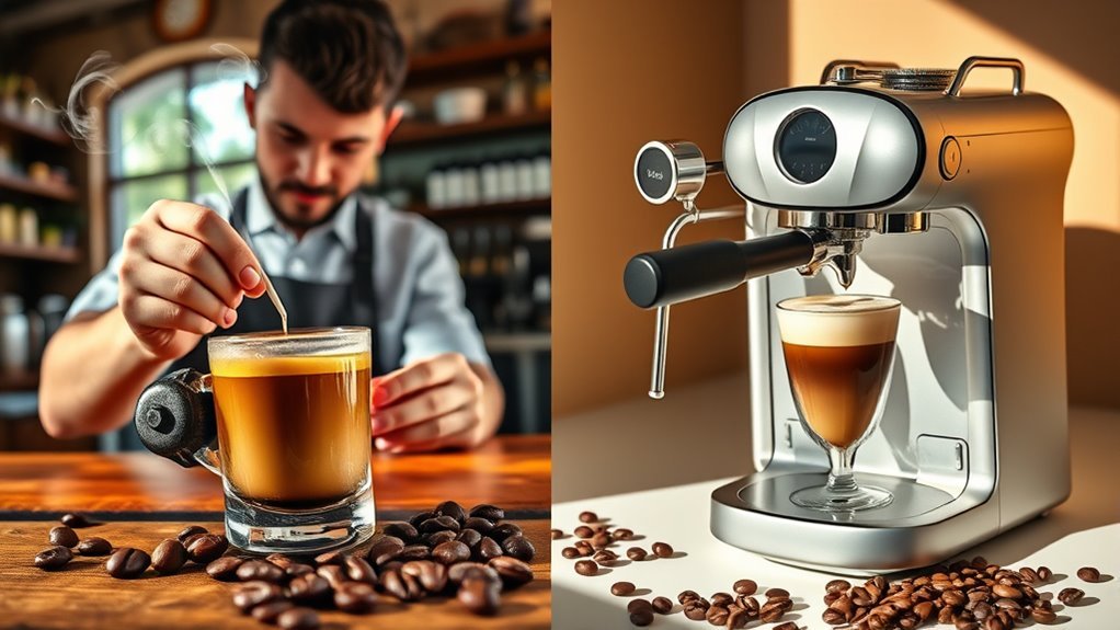 espresso topped with foam