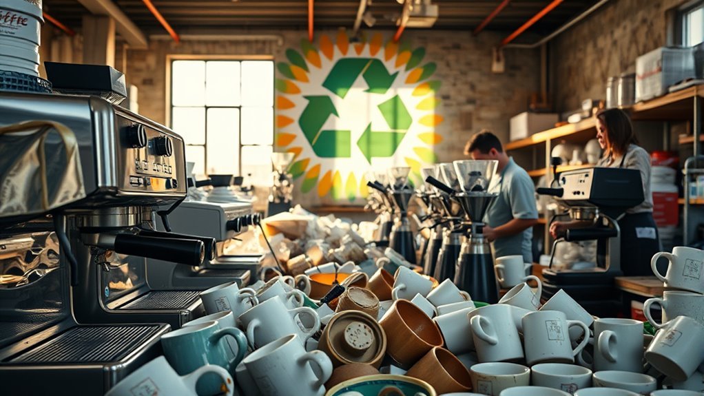 recycling old coffee equipment