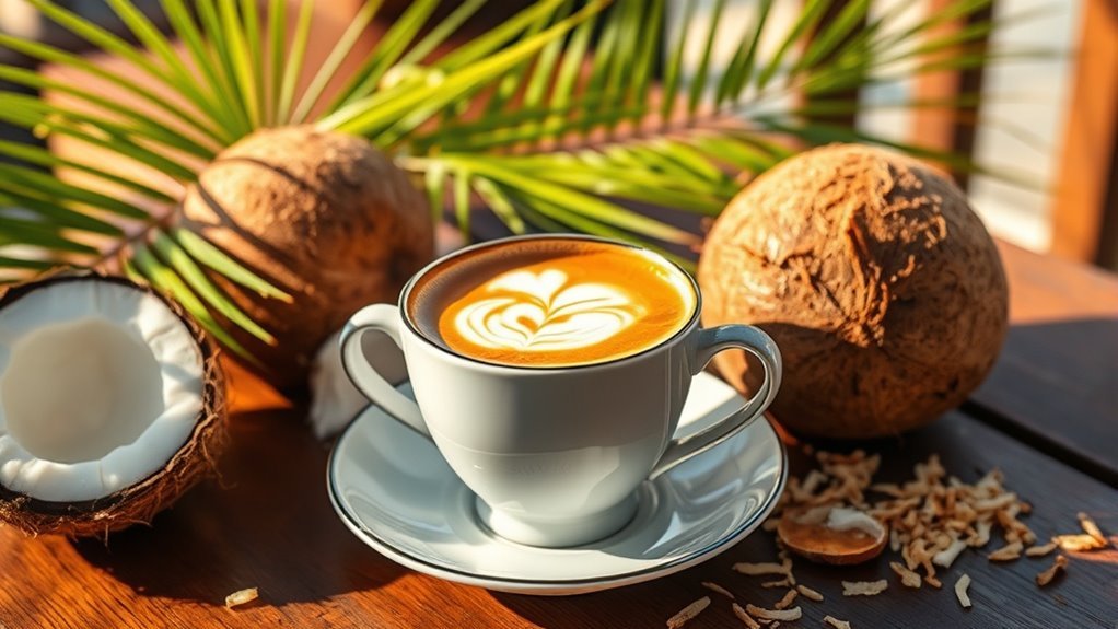 tropical coconut coffee delight