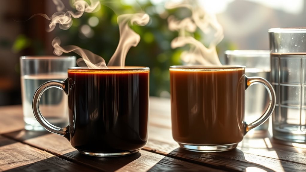 caffeinated and decaf hydration