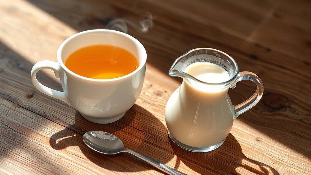 choosing tea and creamer