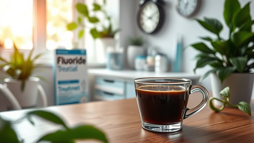 coffee and fluoride timing