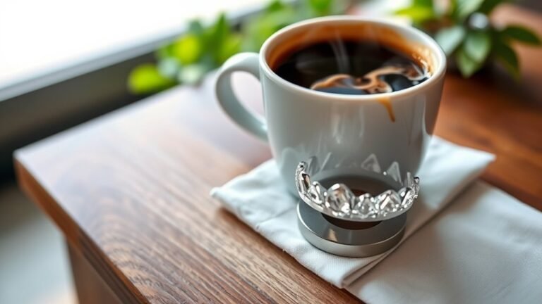 coffee and temporary crown