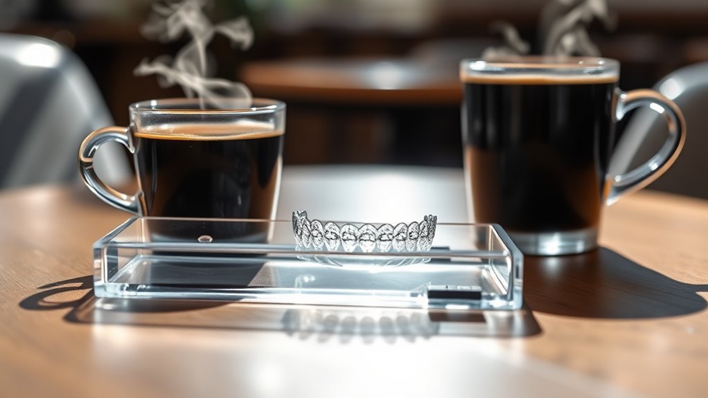 coffee care with aligners