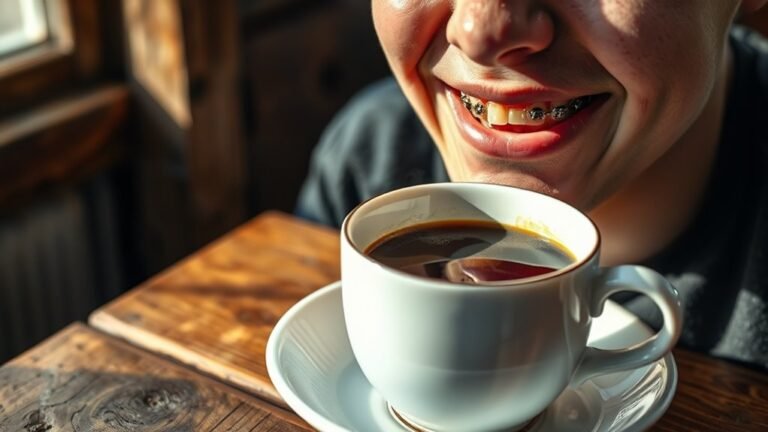 coffee consumption with braces