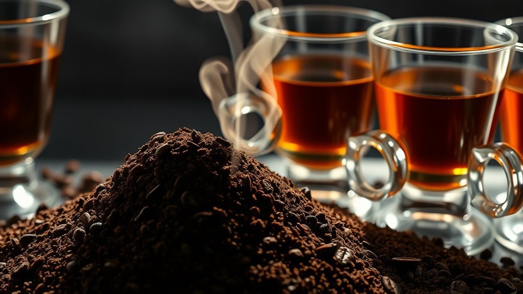 coffee grounds flavor extraction