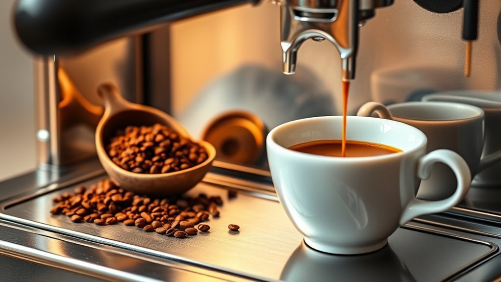 coffee grounds in espresso