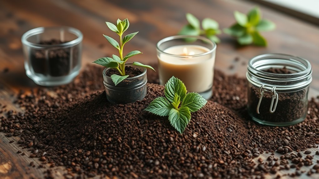 creative coffee ground reuse