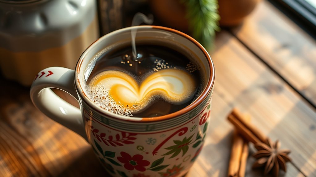 eggnog coffee enhances mornings