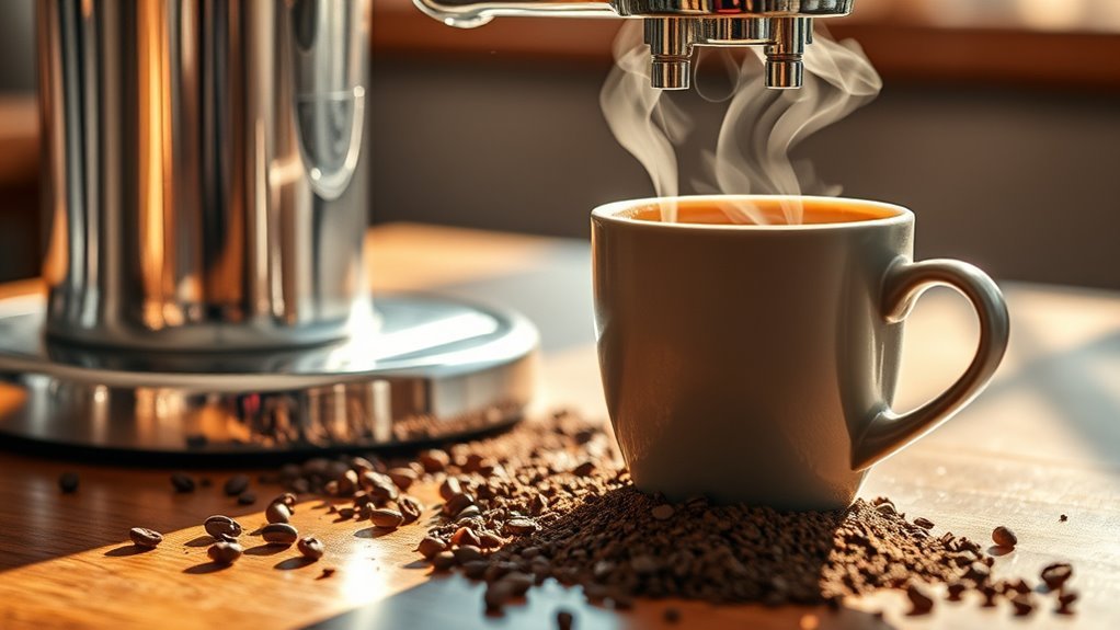 experiment with coffee grounds
