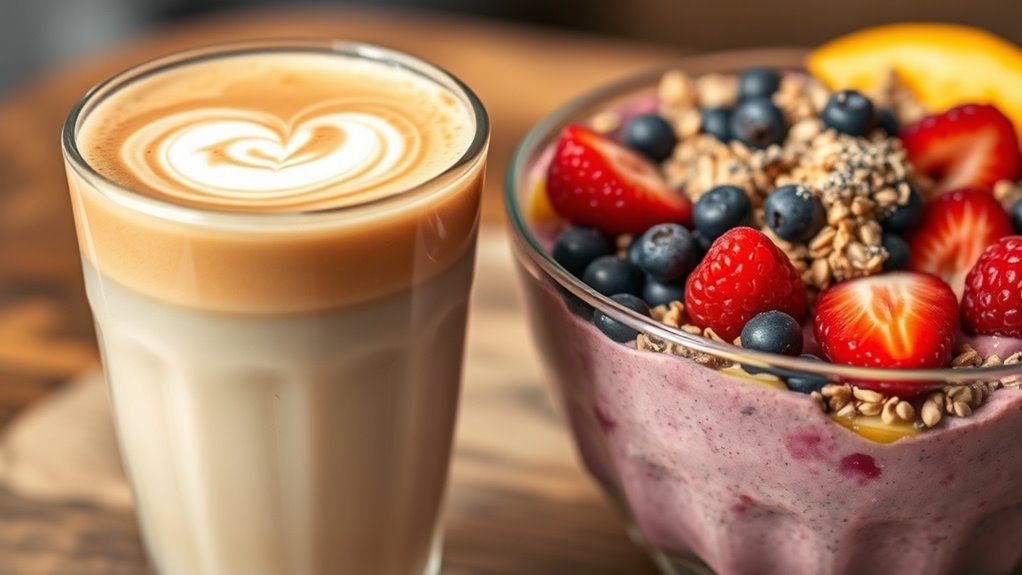 herbal tea and smoothies