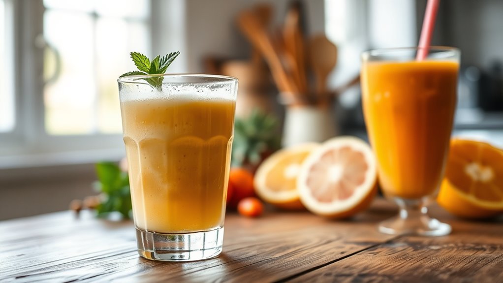 herbal tea and smoothies