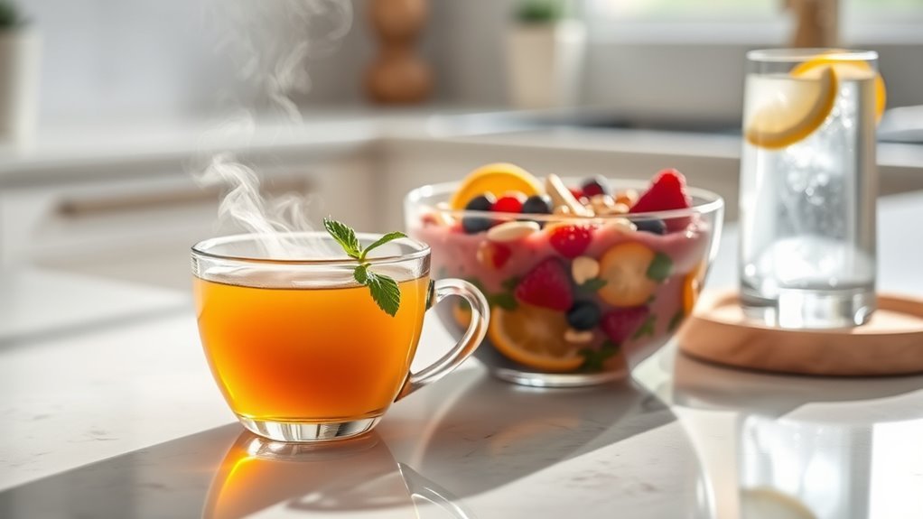 herbal teas and energy smoothies