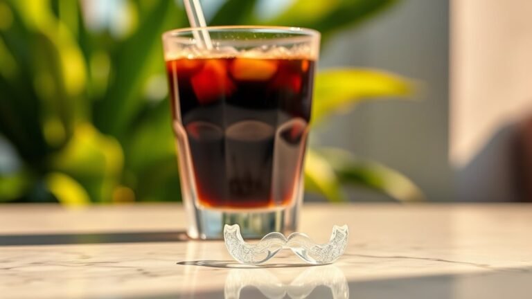 iced coffee and invisalign