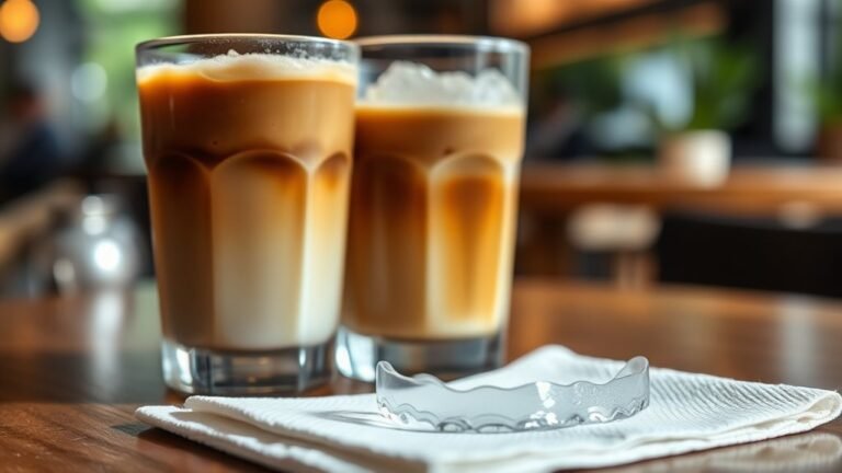 iced coffee with invisalign