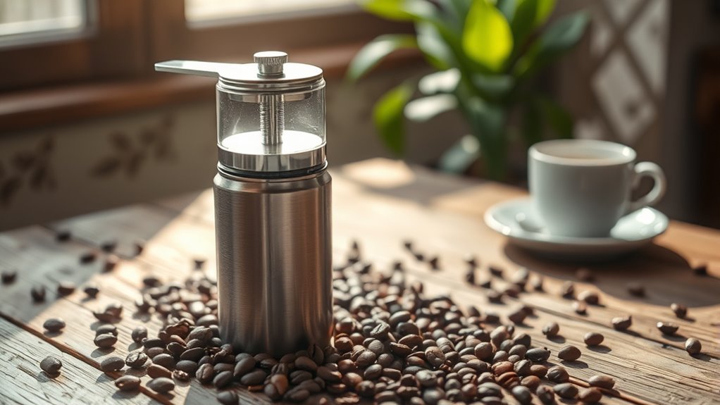 portable coffee grinding convenience