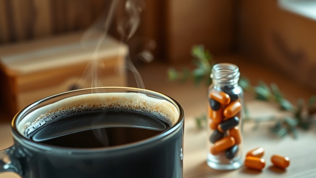 probiotics timing with coffee