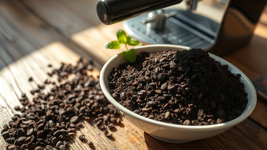 repurposing used coffee grounds