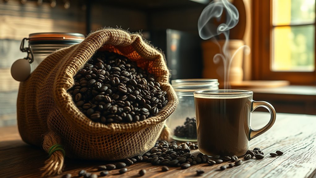 store coffee grounds properly